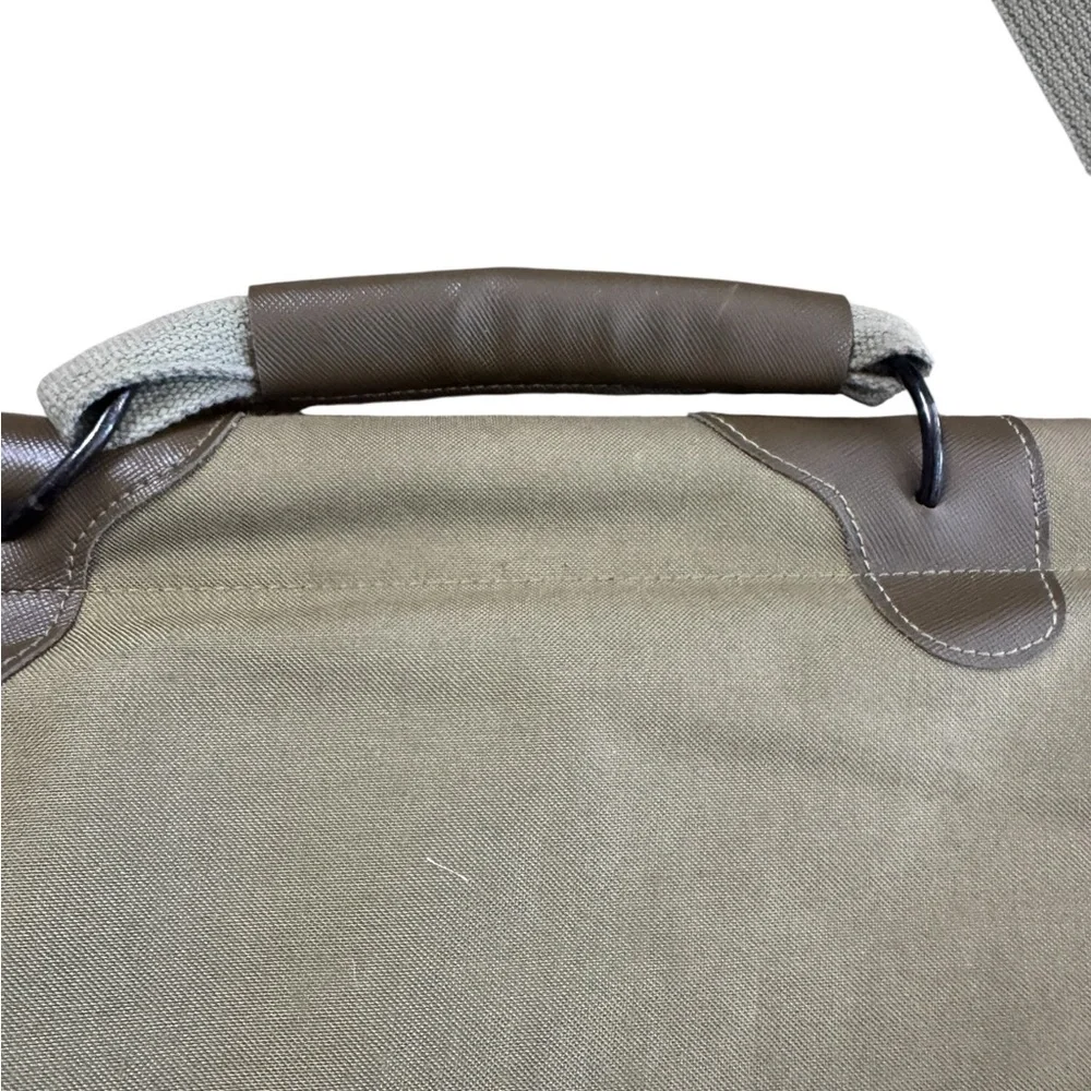 Khaki Brown Canvas Vintage Calvin Klein Overnighter Weekender Travel Bag RARE